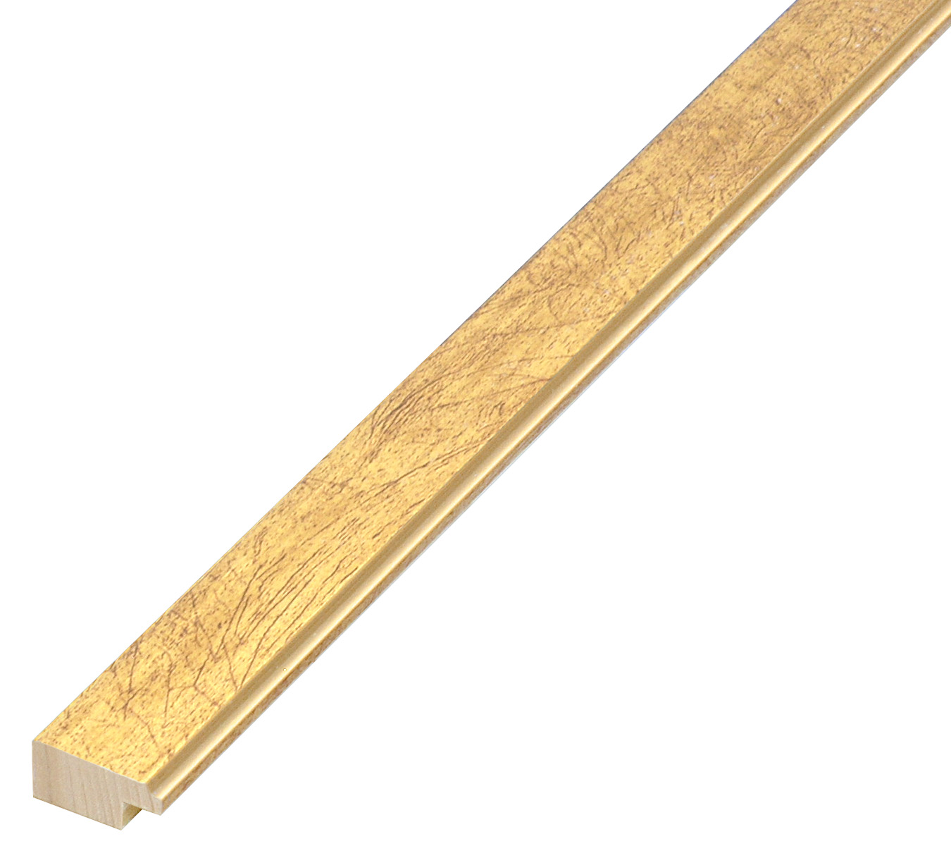 Bilderleiste keilgezinkte Pinie Breite 21 mm Höhe 10 mm - Gold - 21ORO