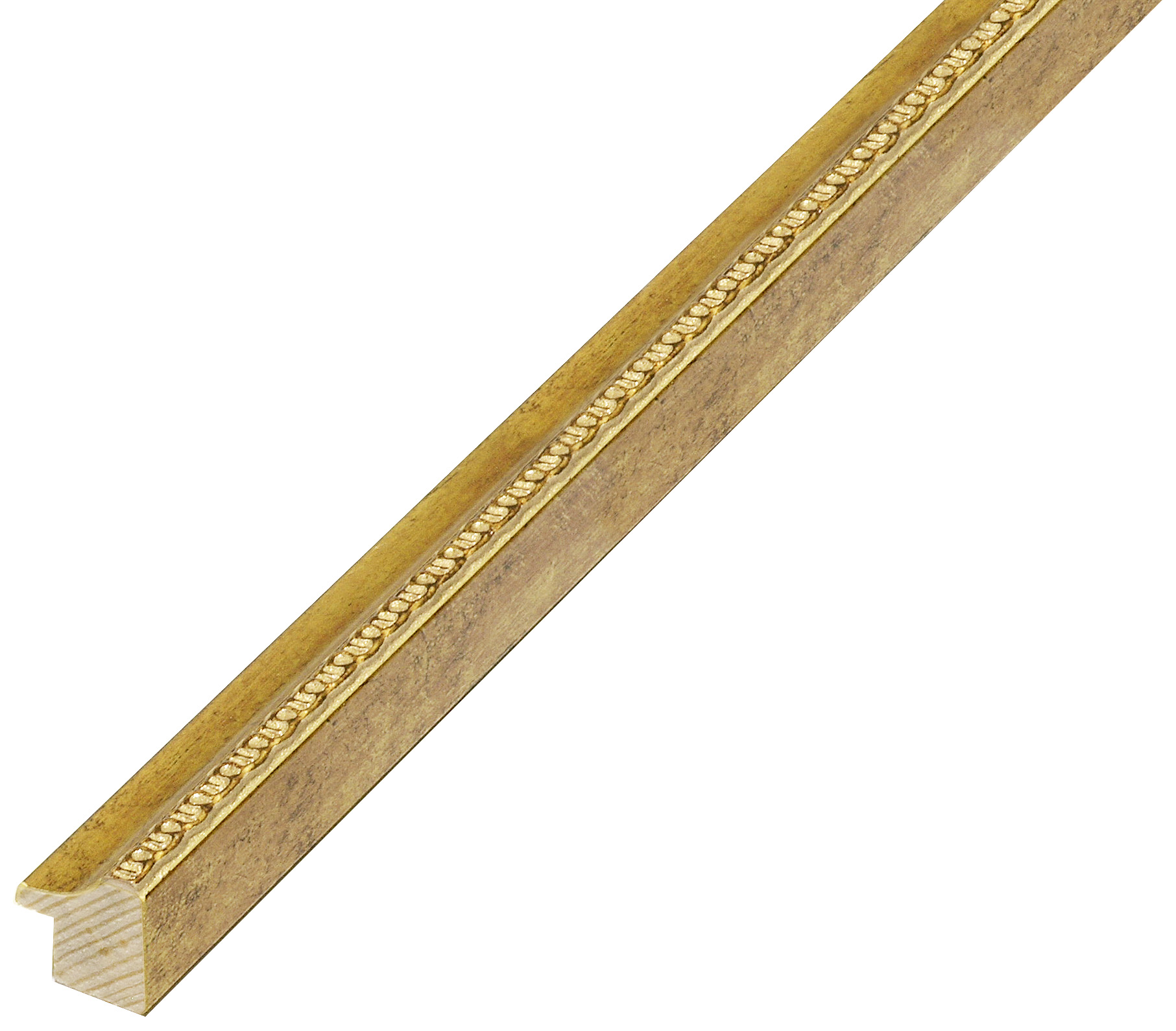 Bilderleiste keilgezinkte Pinie 20mm breit 20mm hoch Gold - 236ORO