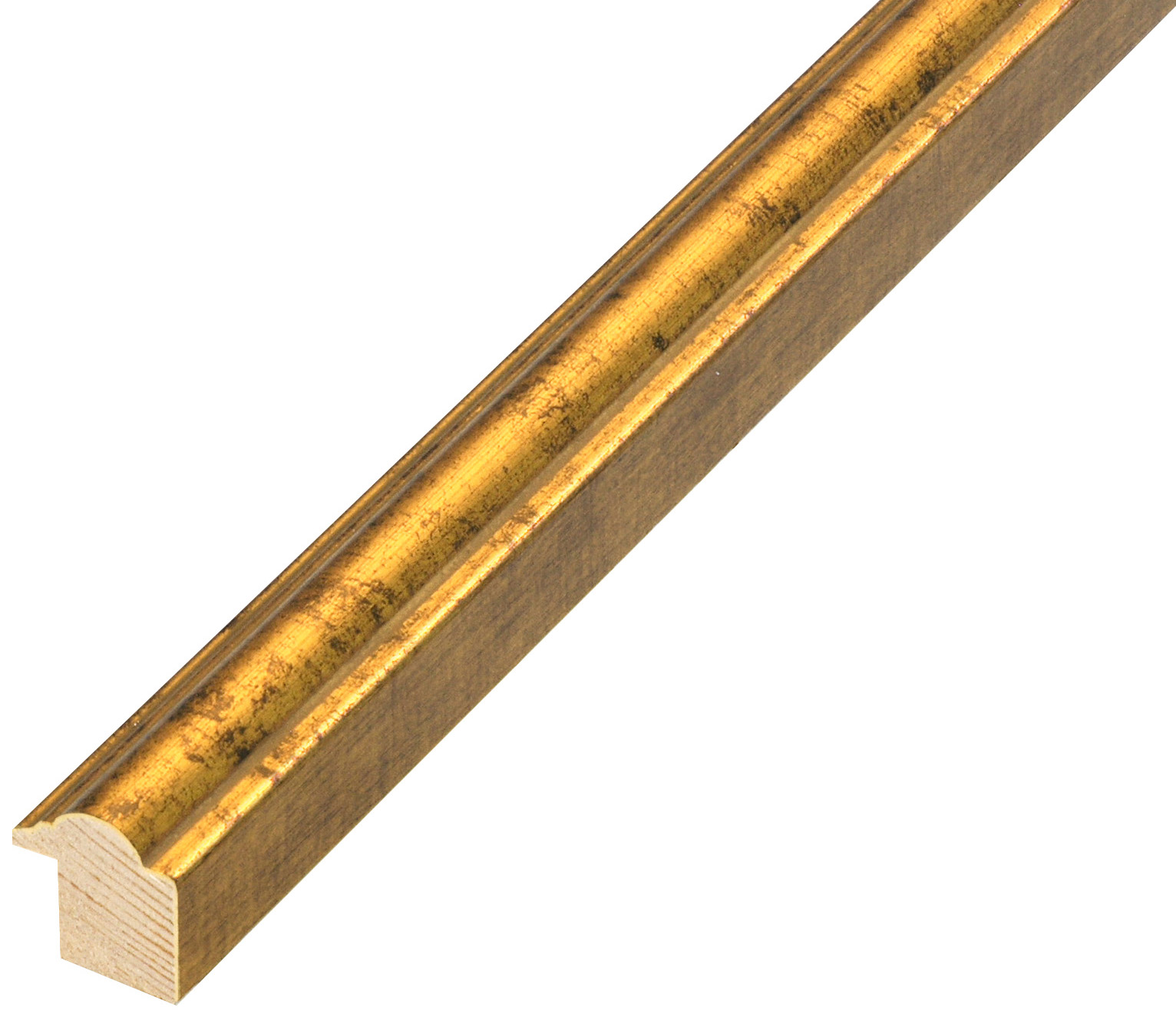 Bilderleiste keilgezinkte Pinie - 22mm breit - 24 hoch - Antikgold - 344OROANTIC