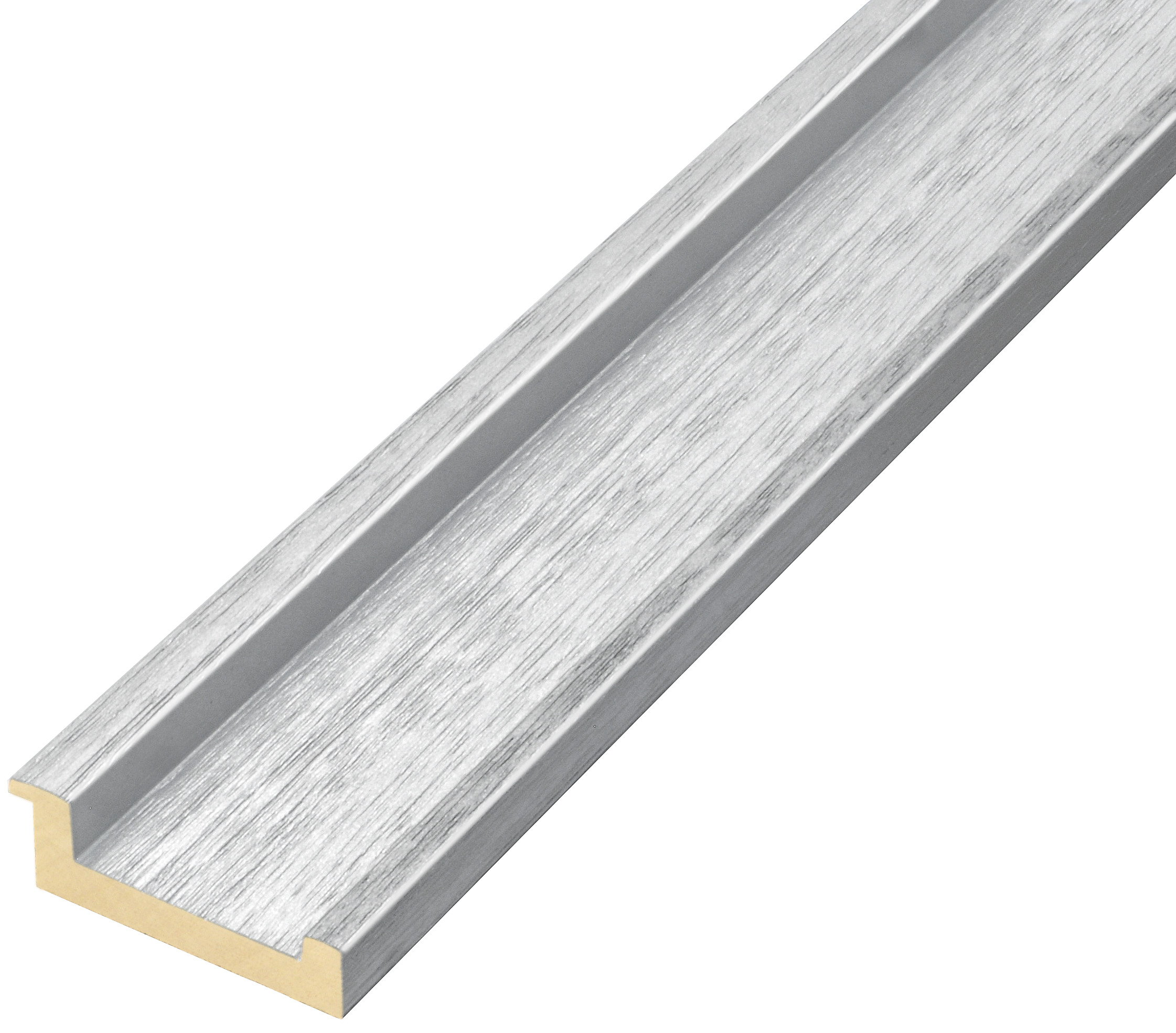 Bilderleiste keilgezinkte Pinie Breite 68 mm - Finish Silber matt - 571ARGENTO