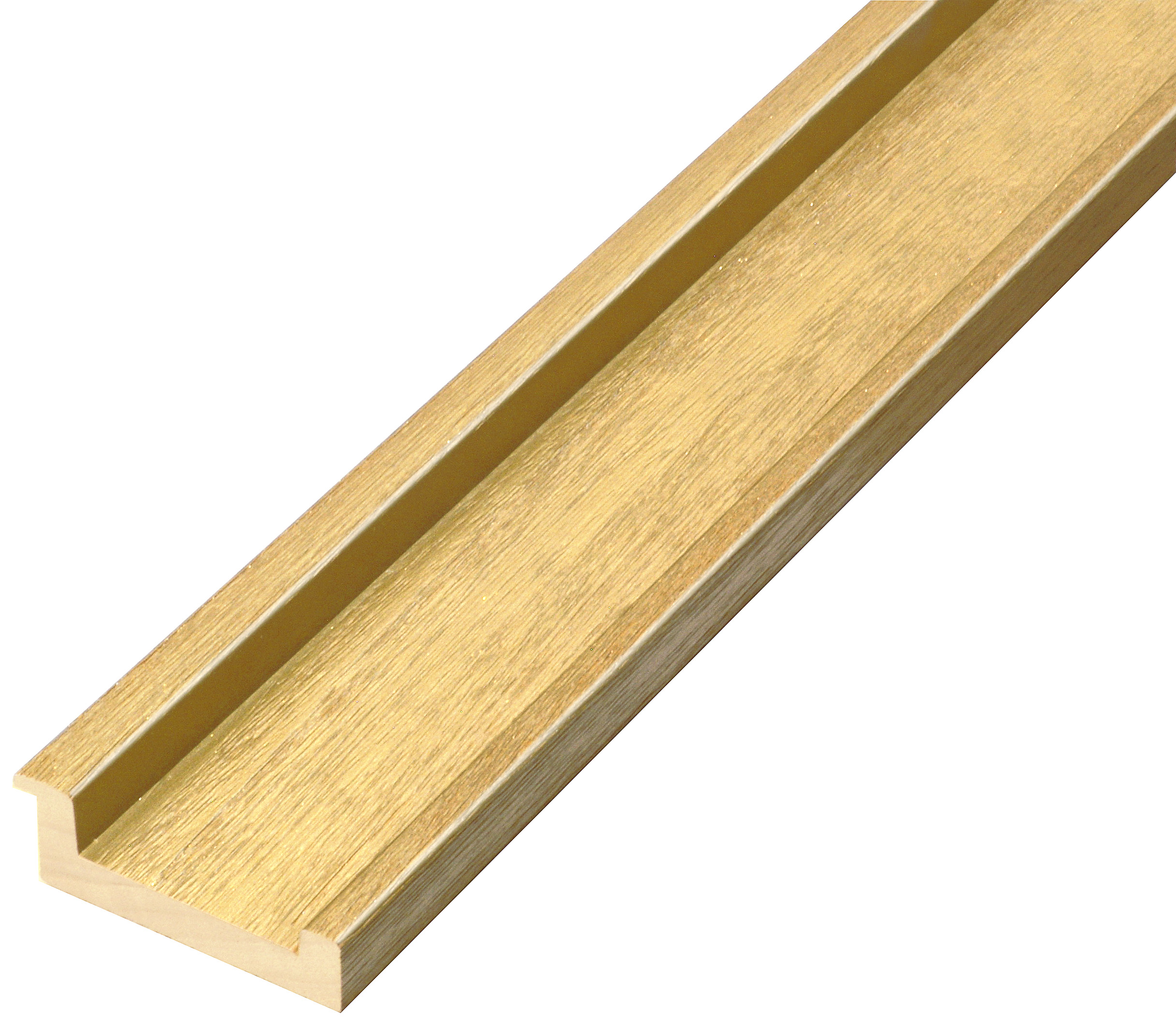 Bilderleiste keilgezinkte Pinie Breite 68 mm - Finish Gold matt - 571ORO