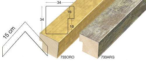 Komplette Eckmusterserie von Leiste 733 (2 Stücke)