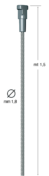 Stahlseil Durchmesser 1,8 mm mit Twister-Block - 1,5 m