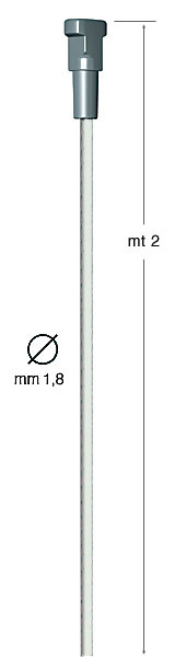 Weisse vertikale Metallschiene mit Twisterblock - 2 m