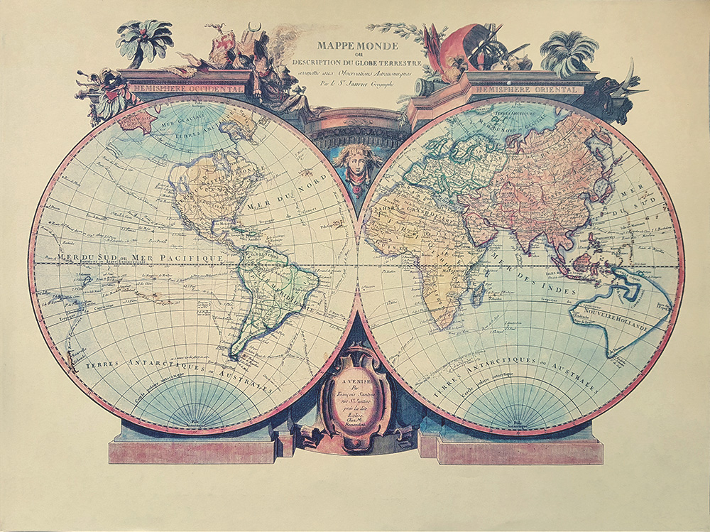 Drucke: Mappamondo - 40x30 cm