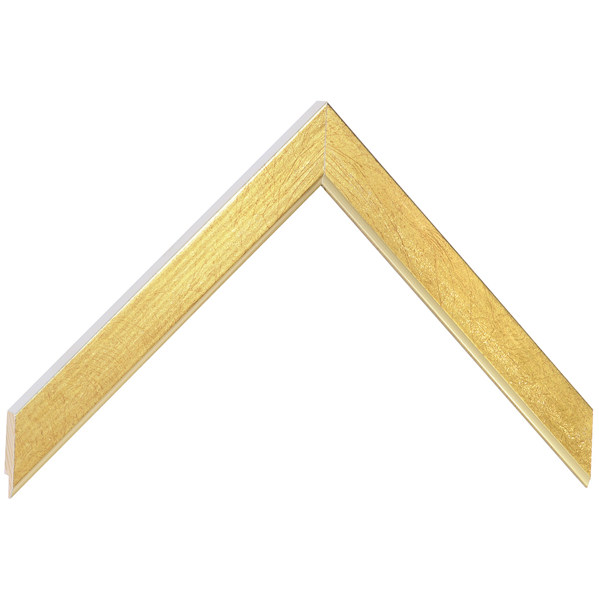 Bilderleiste keilgezinkte Pinie Breite 21 mm Höhe 10 mm - Gold - Musterwinkel