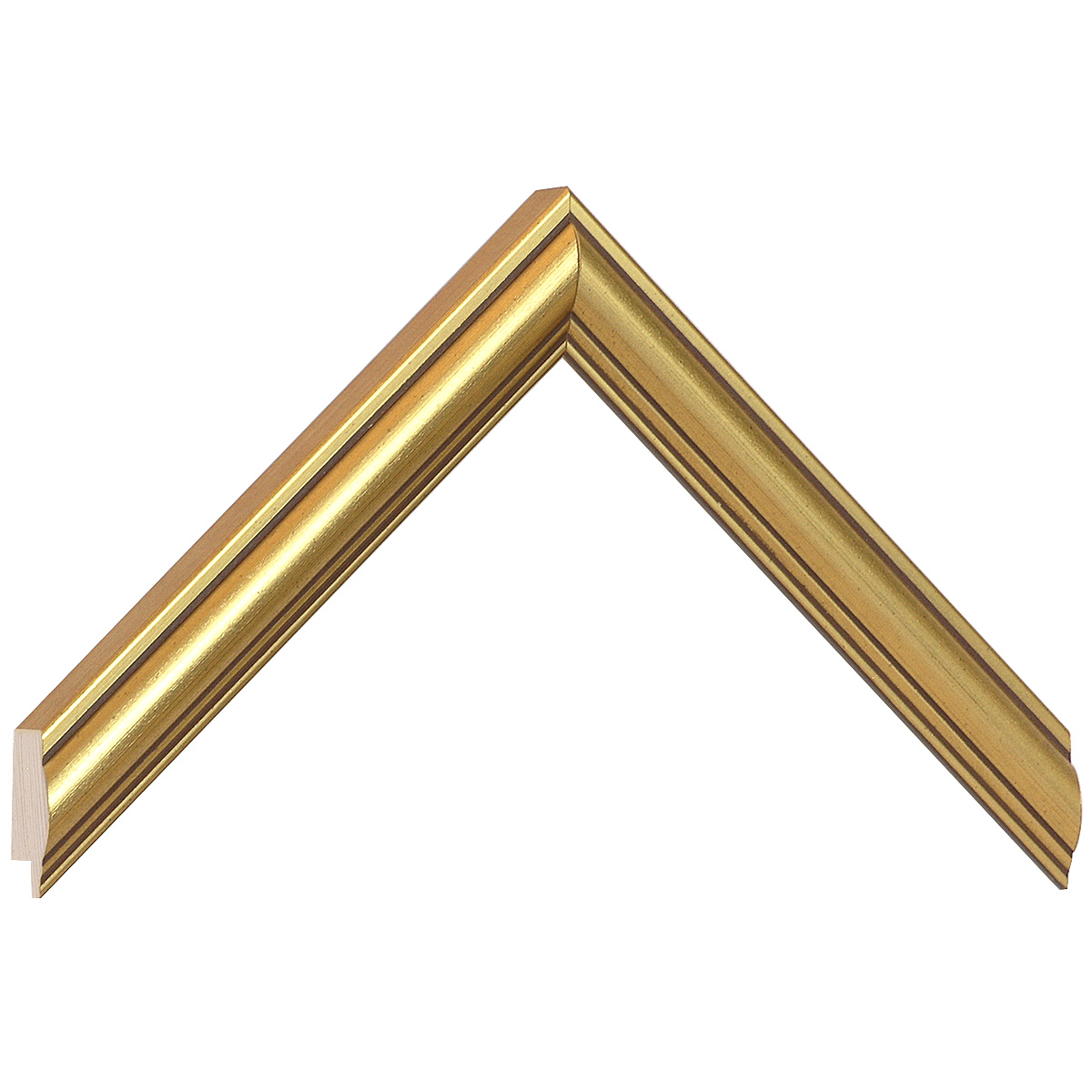 Bilderleiste keilgezinkte Pinie - 22mm breit - 24 hoch - Gold - Musterwinkel