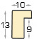 Bilderleiste Raminholz - Breite 10 mm - Höhe 13 mm - Profil