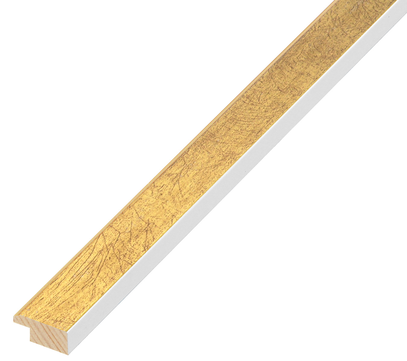 Bilderleiste keilgezinkte Pinie Breite 21 mm Höhe 10 mm - Gold